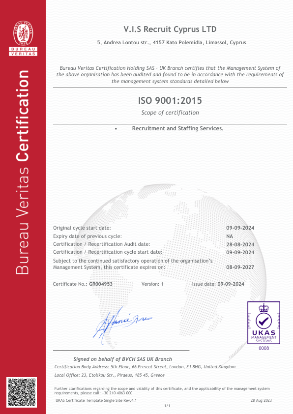VIS ISO 9001:2015